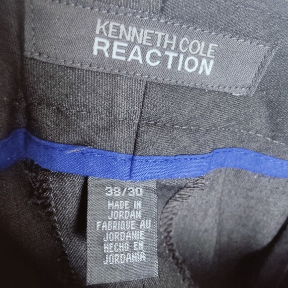 Kenneth Cole Reaction Men's Grey Flat Front Office Dress Suit Pants, Sz 38/30 - Picture 10 of 12